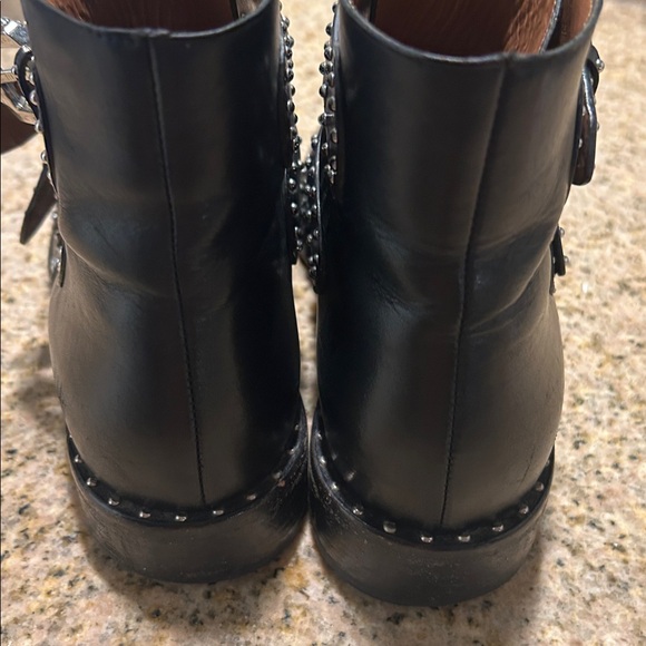 Givenchy Studded Black Leather Ankle Boots - Picture 5 of 9